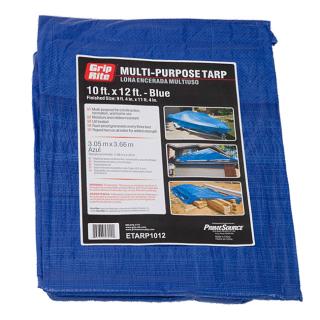 Primesource 10x12 Feet Polyethylene Blue Tarp